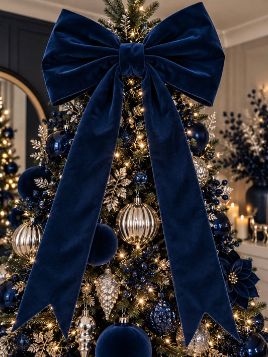 Luxury Navy Tree Bow