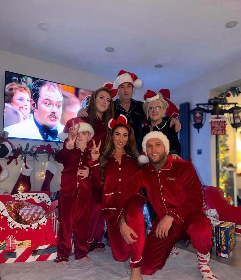 Red Personalised Velvet Christmas Pyjamas - Adult