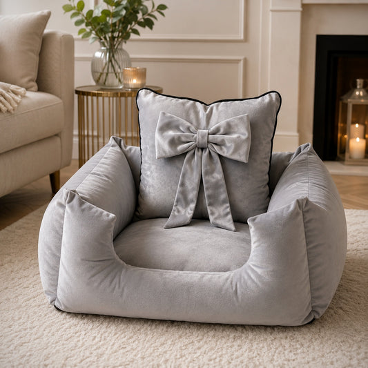 GREY SML DOG BED - SALE