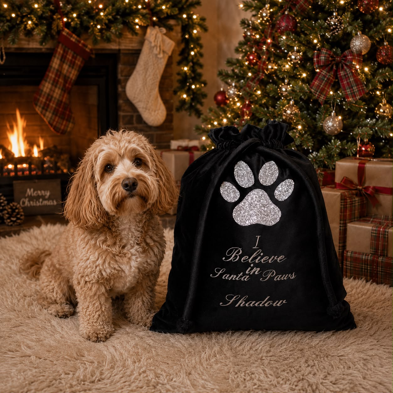 Luxury Personalised Christmas Pet Sack