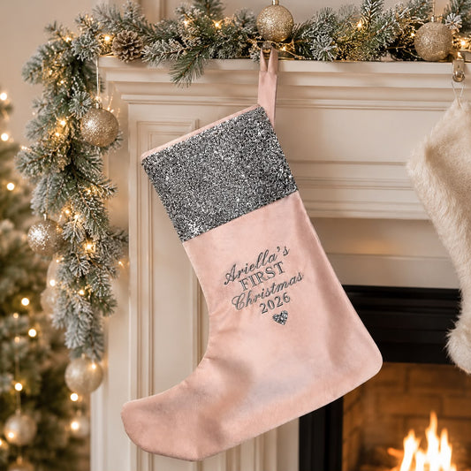Personalised Plush Velvet Christmas Stockings