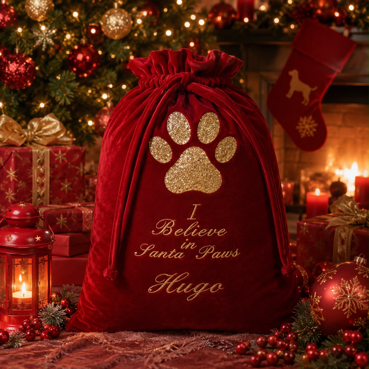 Luxury Personalised Christmas Pet Sack